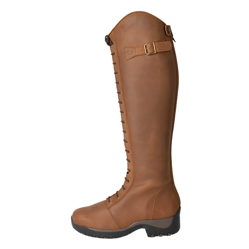 Fonte Verde Marvao Ladies Lace Front Tall Riding Boots Cognac-4